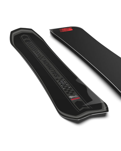 The 2024 Salomon Dancehaul Pro is the perfect choice for snowboarders seeking a responsive and agile ride to power through powder, launch off side hits and rail through park sessions. Featuring a tapered directional shape, Ghost Carbon Beams and Rock Out Camber, this board offers a smooth and stable experience for snowboarders.