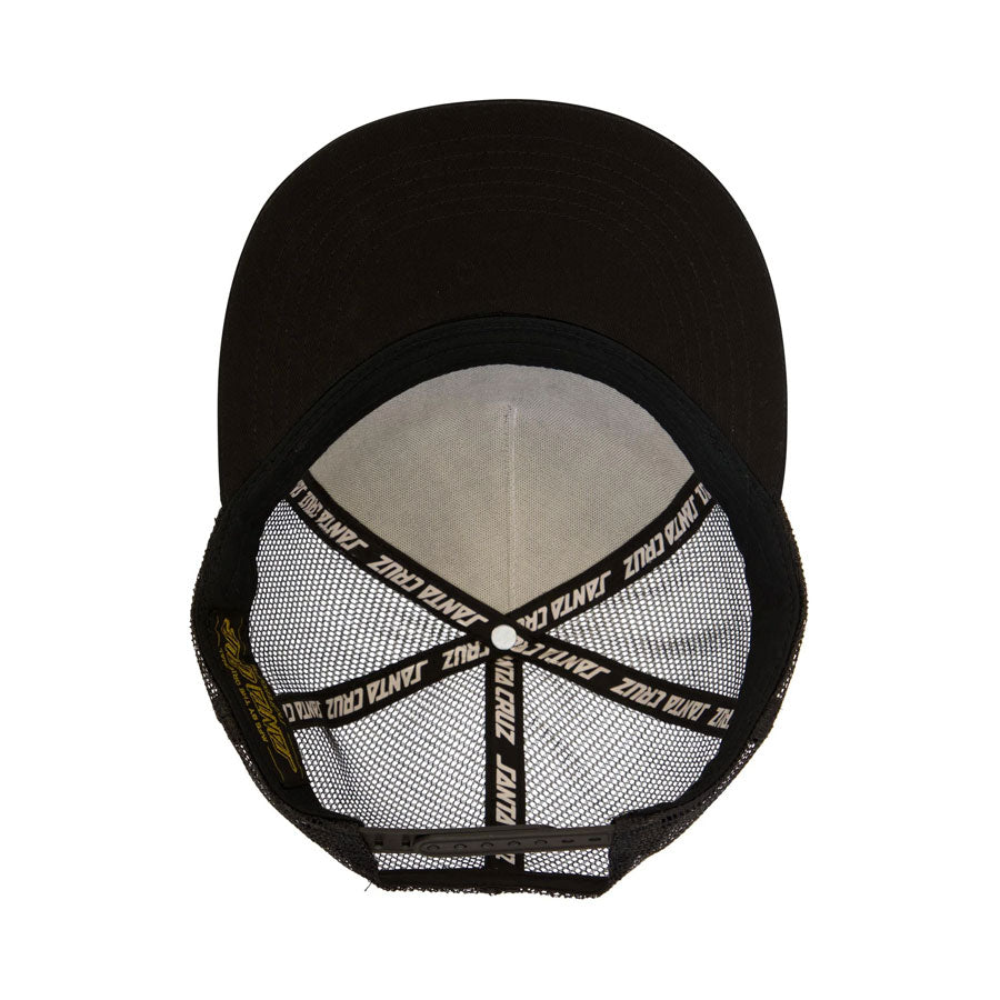Santa Cruz Cruz Embroidered Trucker Hat Black