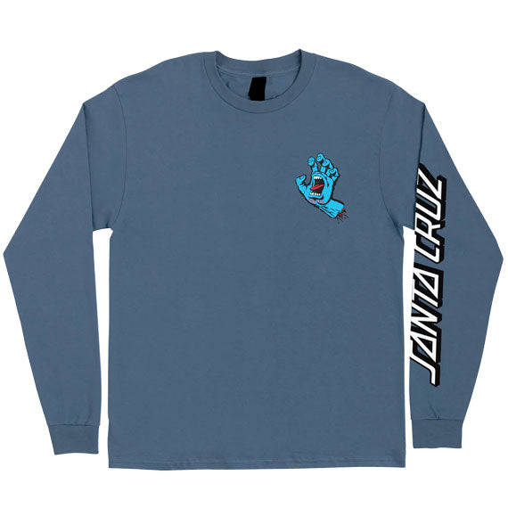 Santa Cruz Screaming Hand Long Sleeve T-Shirt - Indigo Blue