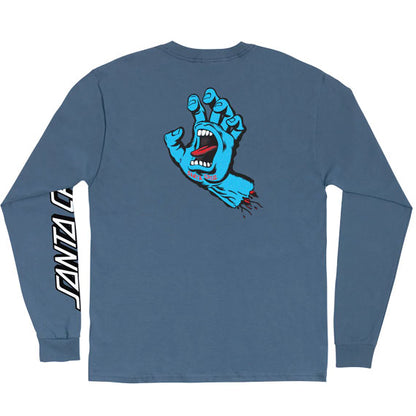Santa Cruz Screaming Hand Long Sleeve T-Shirt - Indigo Blue
