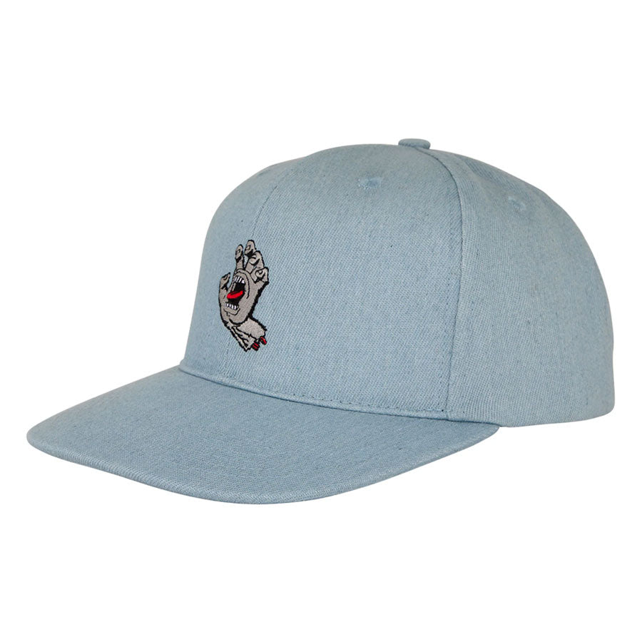 Santa Cruz Snapback Screaming Hand Light Denim