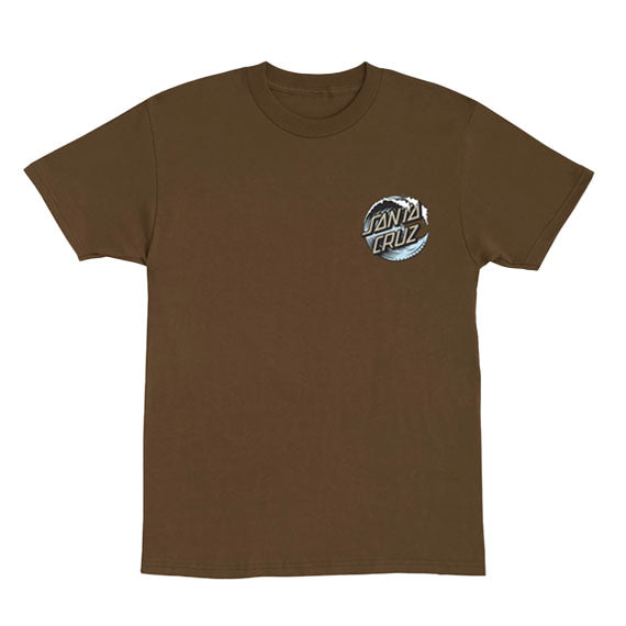 Santa Cruz Wave Dot T-Shirt Dark Chocolate/Light Blue