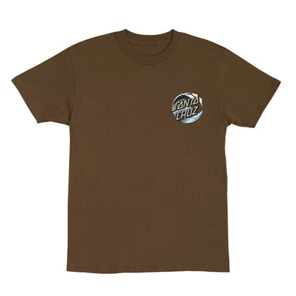 Santa Cruz Wave Dot T-Shirt Dark Chocolate/Light Blue