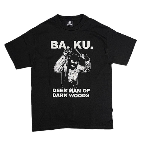 Skull Skates BA. KU. Deer Man T-Shirt - Black/White