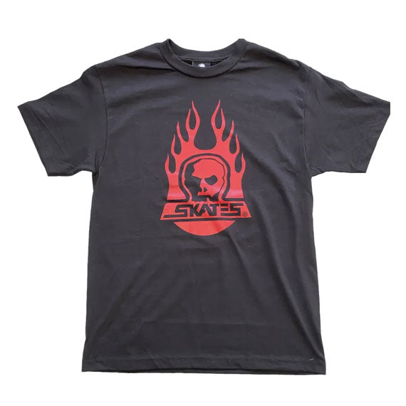 Skull Skates Burnt Fireball Burbs T-Shirt Black/Red