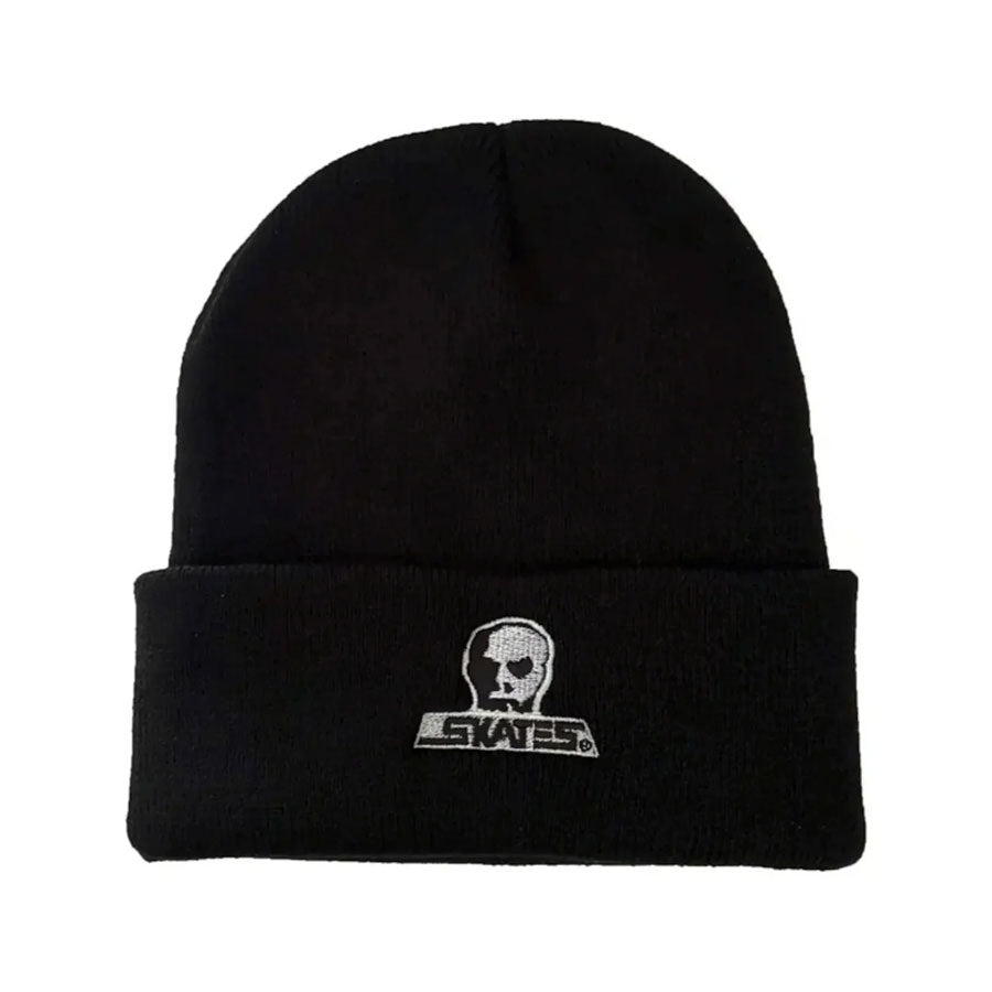 Skull Skates Embroidered Logo Cuffed Beanie Black