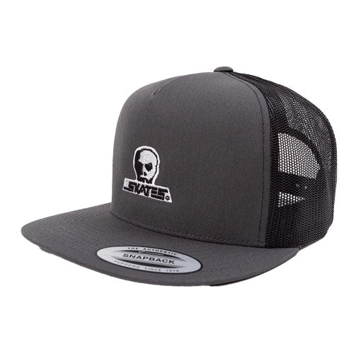 Skull Skates Logo EMB Mesh Snapback - Black/Silver