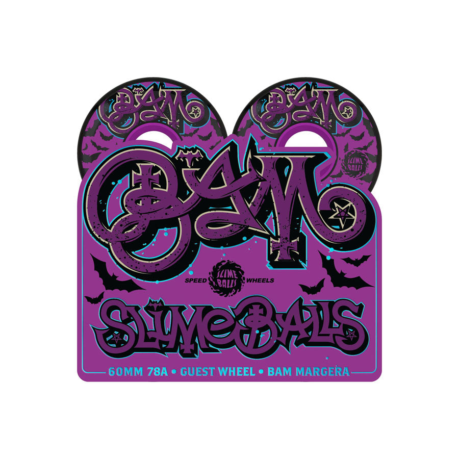 Slime Balls  Bam Margera Guest OG Slime Black Wheels 78A 60mm
