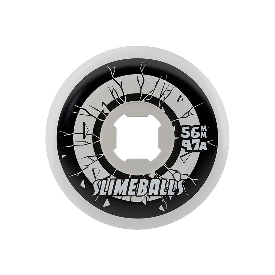 Slime Balls Rob Roskopp Five Reissue White Full Combo 97A Wheels 56mm