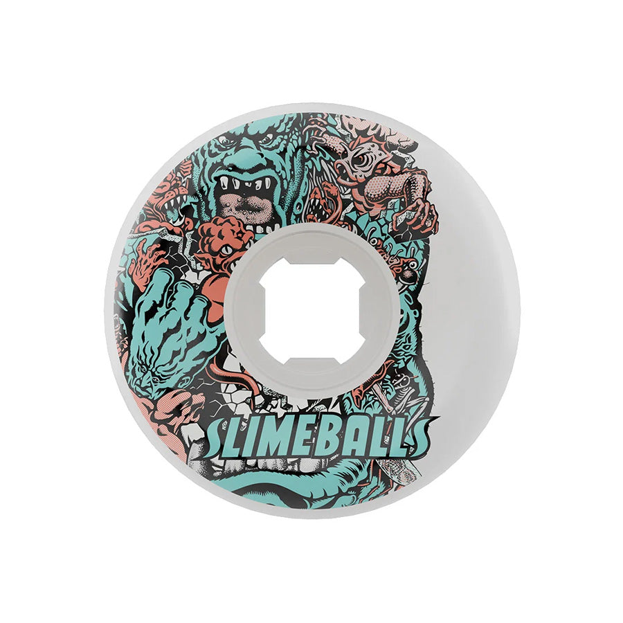 Slime Balls Rob Roskopp Five Reissue White Full Combo 97A Wheels 56mm