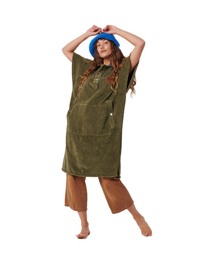 Slowtide The Digs Extra Warm Poncho Green