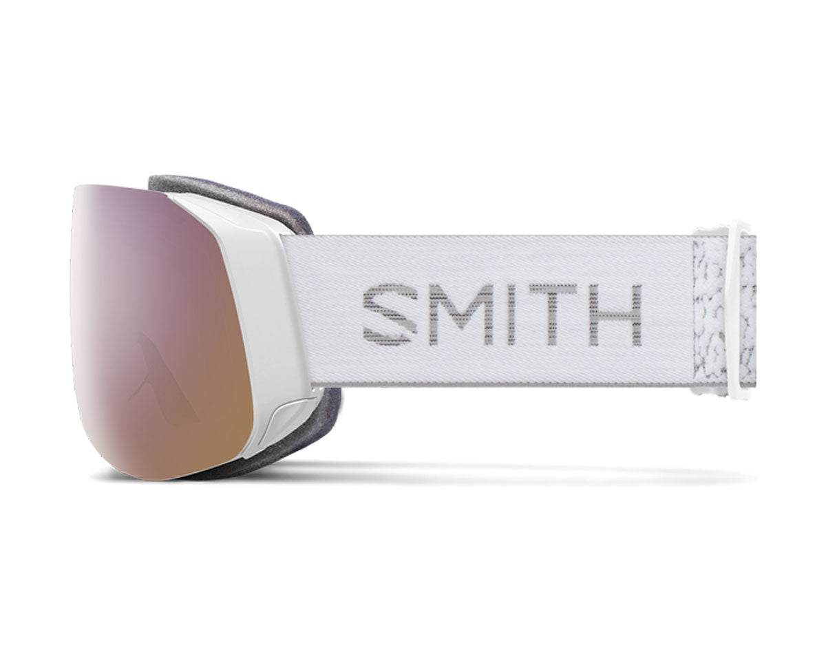 Smith 4D MAG S Goggle White Chunky Knit/ChromaPop Everyday Rose Gold Mirror  + Bonus Lens 2025