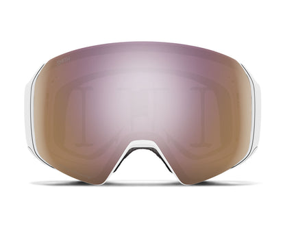 Smith 4D MAG S Goggle White Chunky Knit/ChromaPop Everyday Rose Gold Mirror  + Bonus Lens 2025