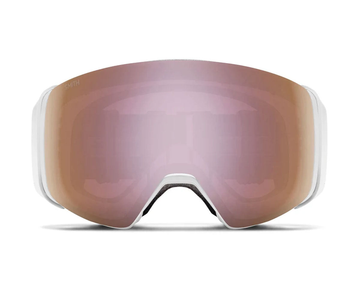 Smith 4D Mag Goggle White Vapor - ChromaPop Everyday Rose Gold Mirror  + Bonus Lens 2027