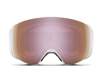 Smith 4D Mag Goggle White Vapor - ChromaPop Everyday Rose Gold Mirror  + Bonus Lens 2027