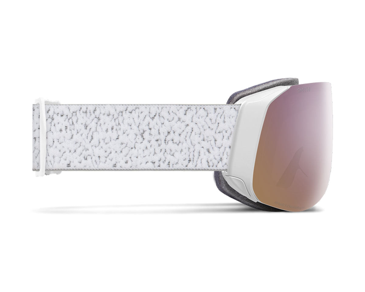 Smith 4D Mag S Goggle White Chunky Knit - ChromaPop Everyday Rose Gold Mirror + Bonus Lens 2026