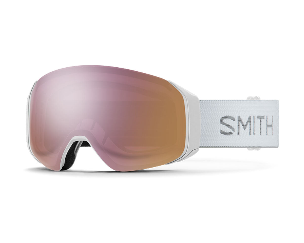 Smith 4D Mag S Goggle White Chunky Knit - ChromaPop Everyday Rose Gold Mirror + Bonus Lens 2026