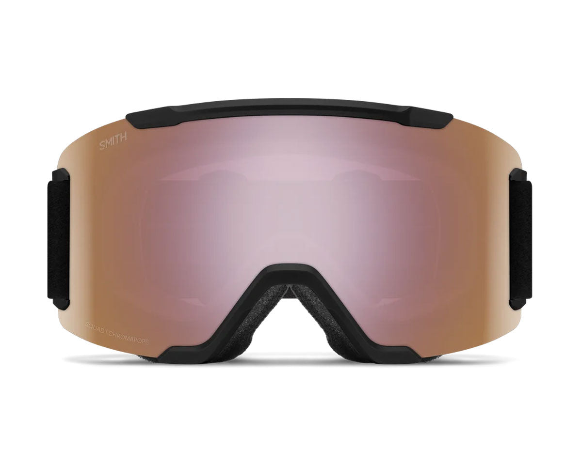 Smith Squad Goggle Black - ChromaPop Everyday Rose Gold Mirror + Bonus Lens 2027