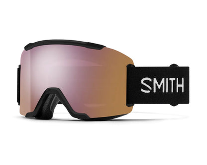 Smith Squad Goggle Black - ChromaPop Everyday Rose Gold Mirror + Bonus Lens 2027