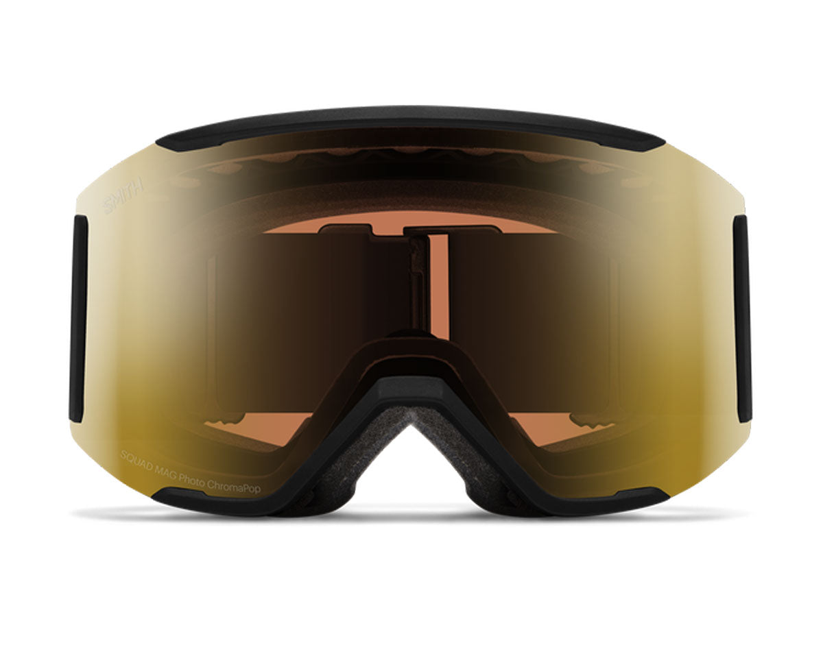 Smith Squad Mag Goggle Black - ChromaPop Pro Photochromic Gold Mirror + Bonus Lens 2026