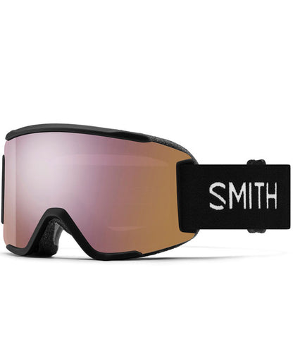 Smith Squad S Goggle Black - ChromaPop Everyday Rose Gold Mirror + Bonus Lens 2026