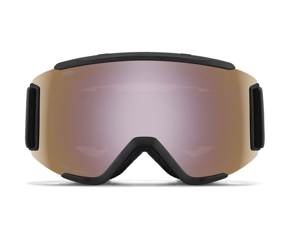 Smith Squad S Goggle Black - ChromaPop Everyday Rose Gold Mirror + Bonus Lens 2026
