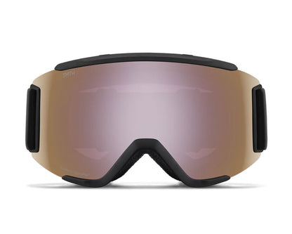 Smith Squad S Goggle Black - ChromaPop Everyday Rose Gold Mirror + Bonus Lens 2026