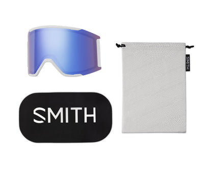 Smith Squad S Goggle White Vapor - ChromaPop Sun Platinum Mirror + Bonus Lens 2026