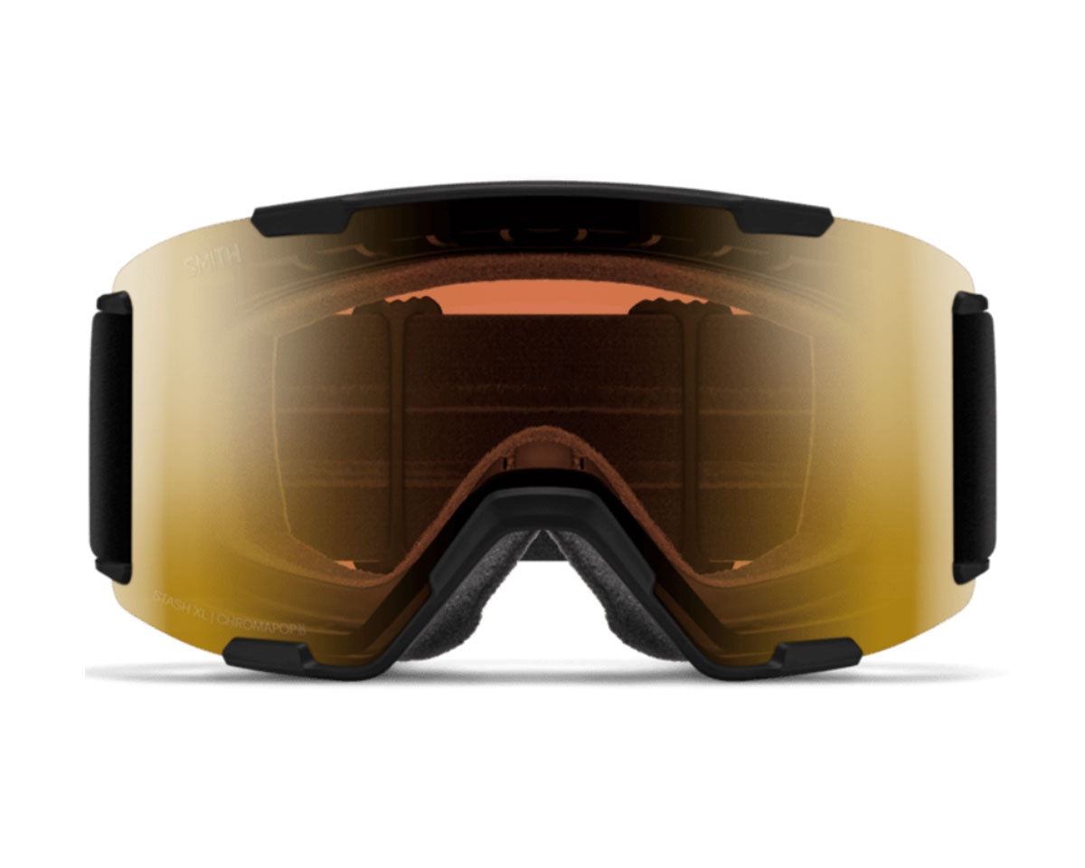 Smith Stash XL Goggle Black - ChromaPop Pro Photochromic Gold Mirror + Bonus Lens 2027