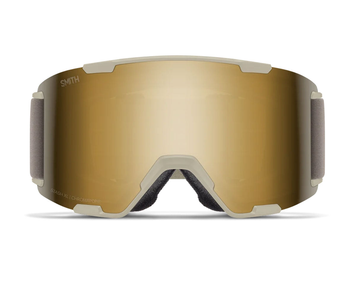 Smith Stash XL Goggle Chalk - ChromaPop Sun Black Gold Mirror + Bonus Lens 2027