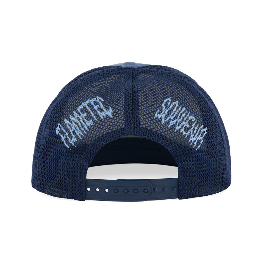 Souvenir Flame Trucker Hat Blue
