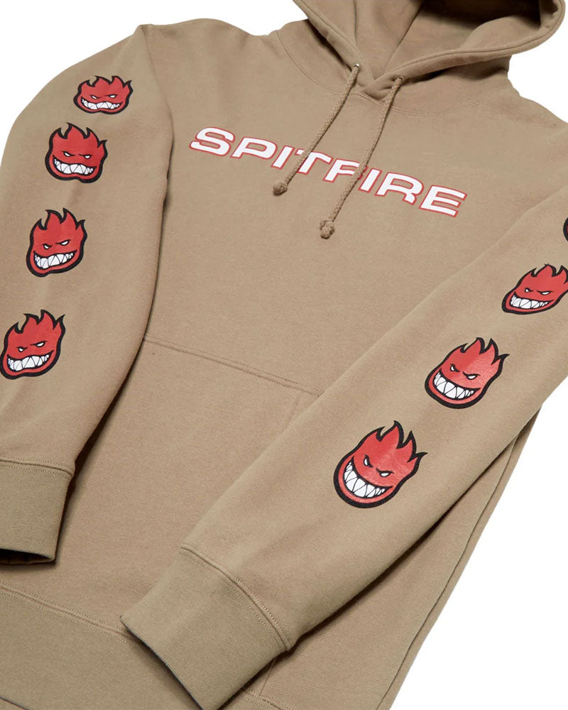 Spitfire Bighead Fill Hoodie Sandstone/Red