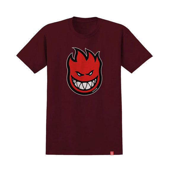 Spitfire Bighead Fill Short Sleeve T-Shirt Maroon