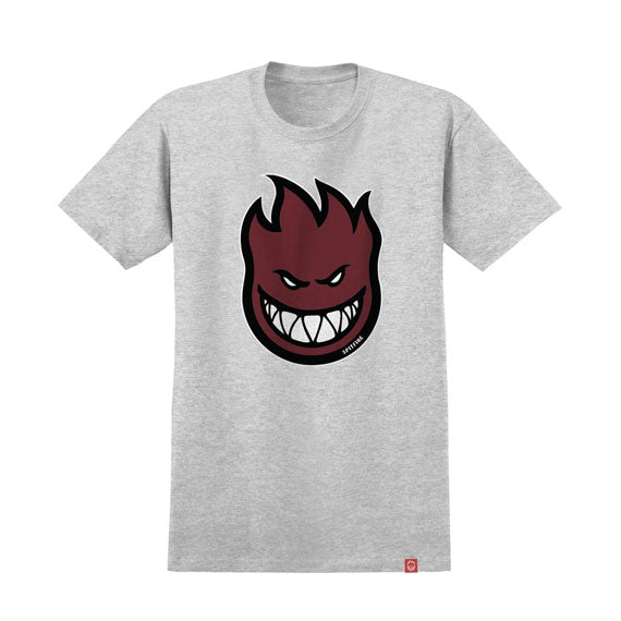 Spitfire Bighead Fill T-Shirt Heather Grey/Dark Red