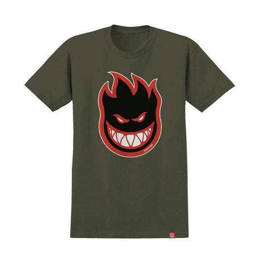 Spitfire Bighead Fill T-Shirt Military Green/Red