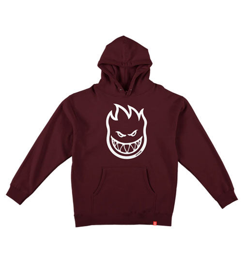 Spitfire Bighead Hooded Sweatshirt Maroon/White