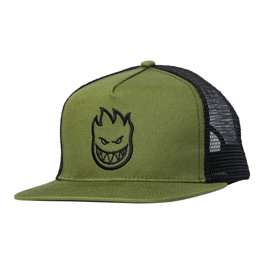 Spitfire Bighead Snapback Trucker Cap Olive/Black Mesh