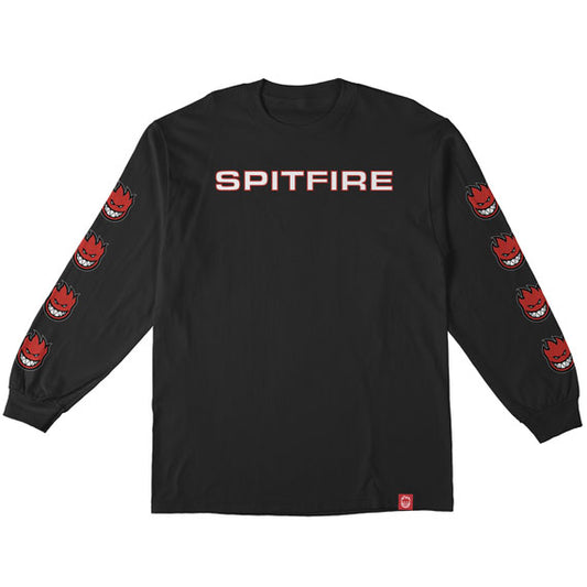 Spitfire Classic '87 Bighead Fill Sleeve Longsleeve T-Shirt Black/Red