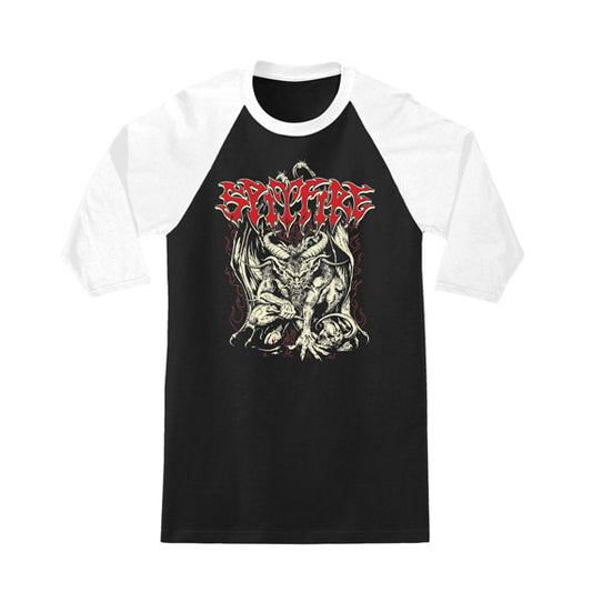 Spitfire Demon 3/4 Sleeve Raglan T-Shirt Black/White