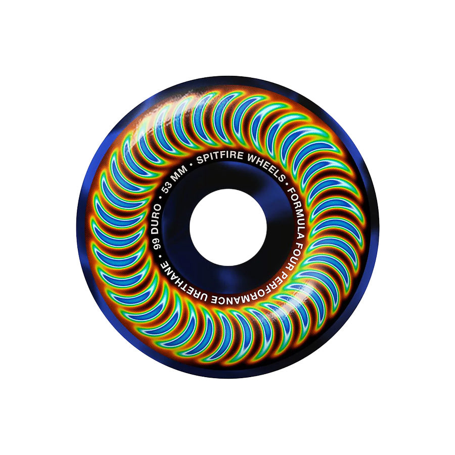Spitfire F4 99 Radioactive Bighead Wheel Black/Blue Swirl 53mm