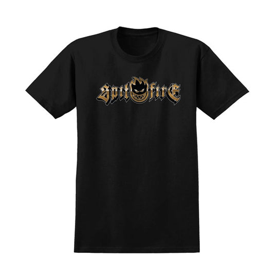 Spitfire Gold Chrome T-Shirt Black