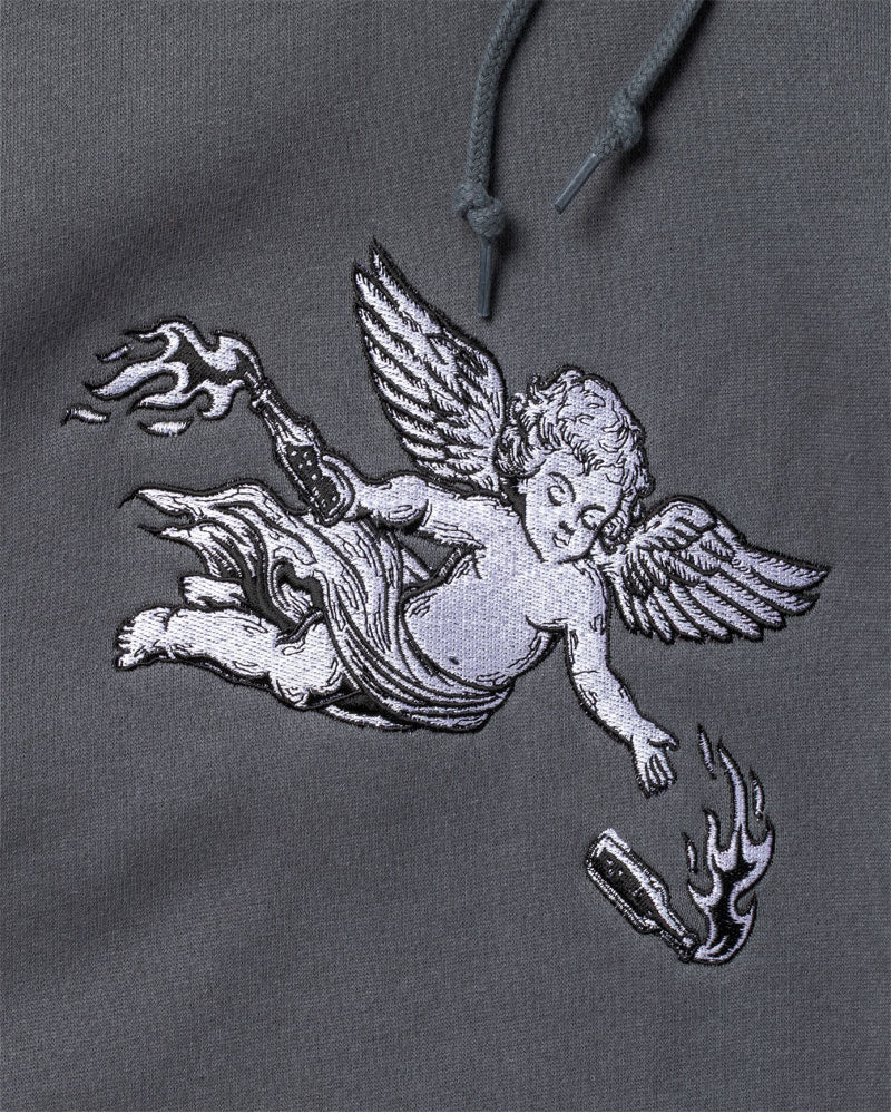 Spitfire Molotov Angel Embroidered Hoodie Charcoal