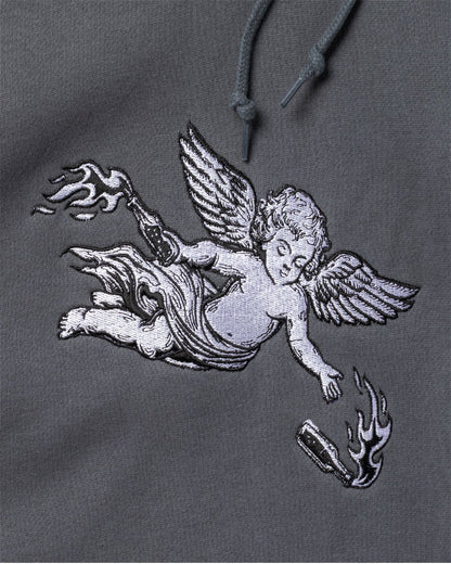 Spitfire Molotov Angel Embroidered Hoodie Charcoal