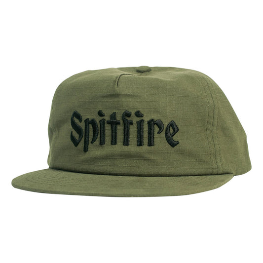 Spitfire Molotov Script Snapback Cap Olive/Black