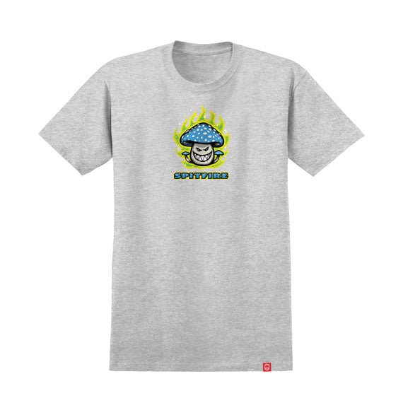Spitfire Mushroom Bighead T-Shirt Heather Grey/Multi