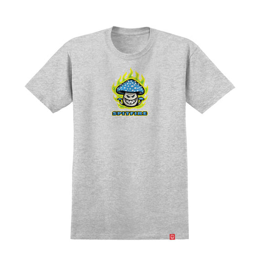Spitfire Mushroom Bighead T-Shirt Heather Grey/Multi