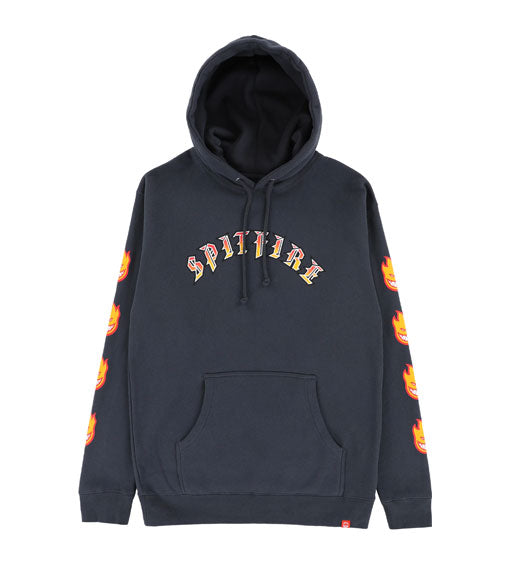 Spitfire Old E Bighead Hooded Sweatshirt - Slate Blue/Gold-Red