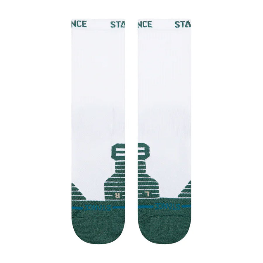 Stance Golf Fairway Ribbed Crew Sock White