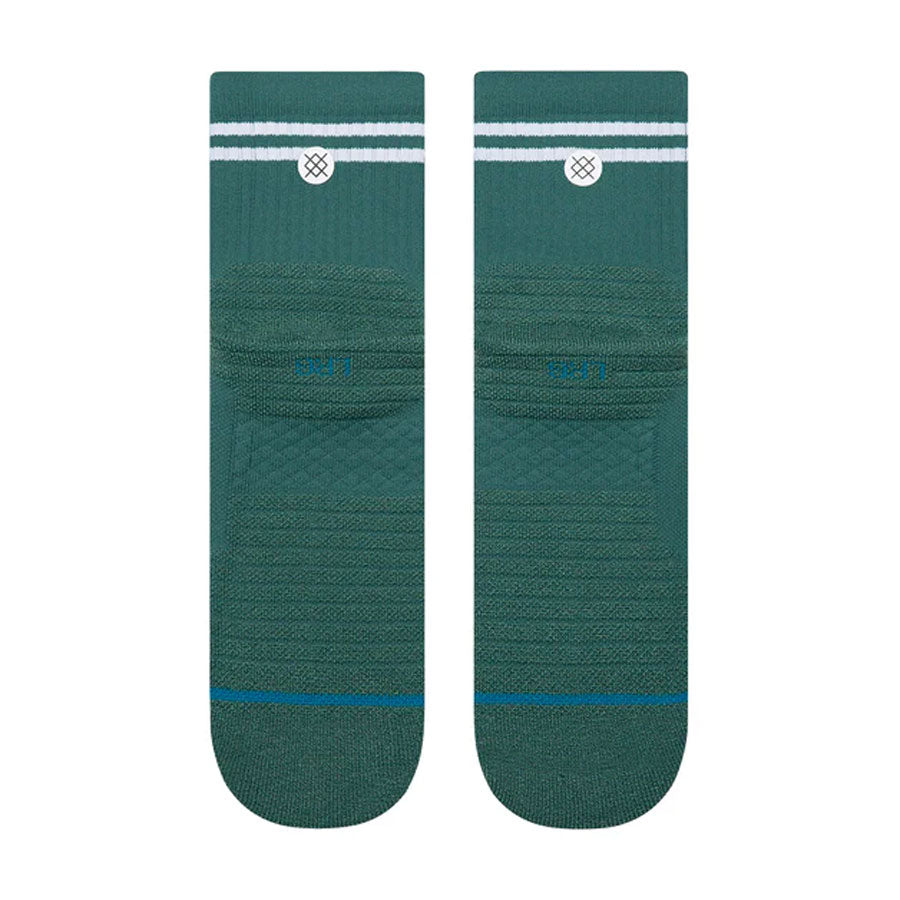 Stance Golf Lined Up Mid Quarter Sock Teal
