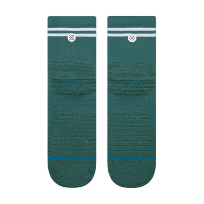 Stance Golf Lined Up Mid Quarter Sock Teal